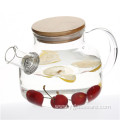 Borosilicate Glass Teapot With Bamboo Lid